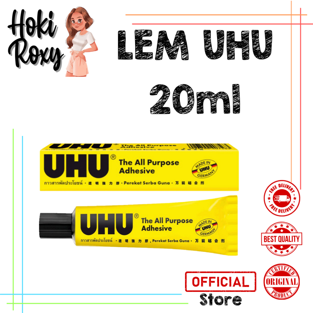 

LEM UHU CAIR 20ML // LEM KERTAS UHU 20ML