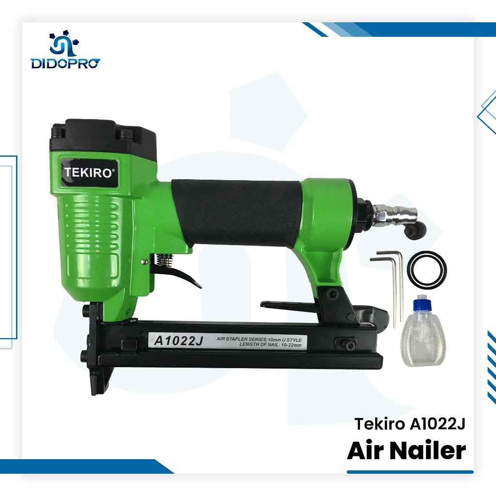 Tekiro 1022J Air Nailer Stapler Gun / Mesin Staples Angin Paku Tembak