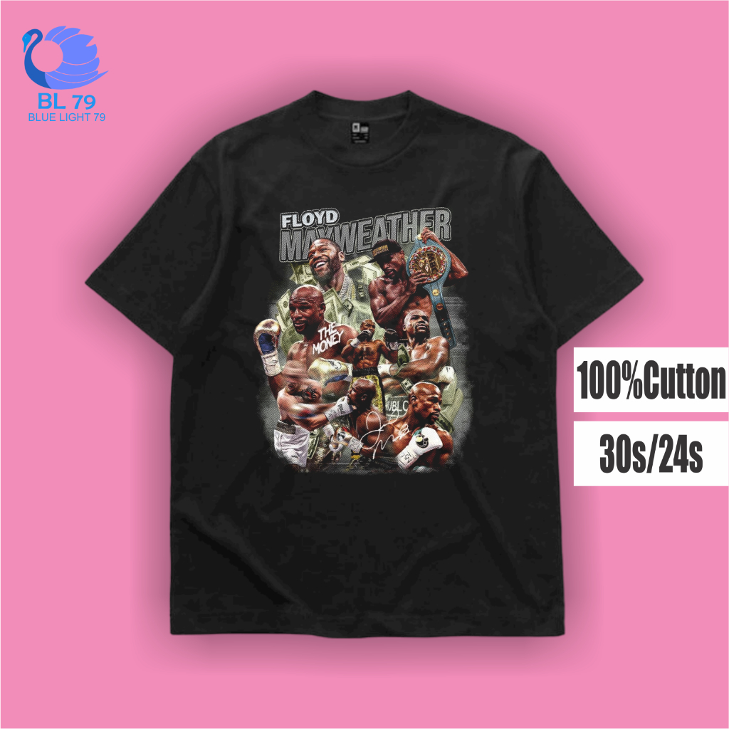 Tshirt Floyd Mayweather Vintage lengan pendek hitam Kaos distro Unisex - TSHIRT FLOYD MAYWEATHER BOX
