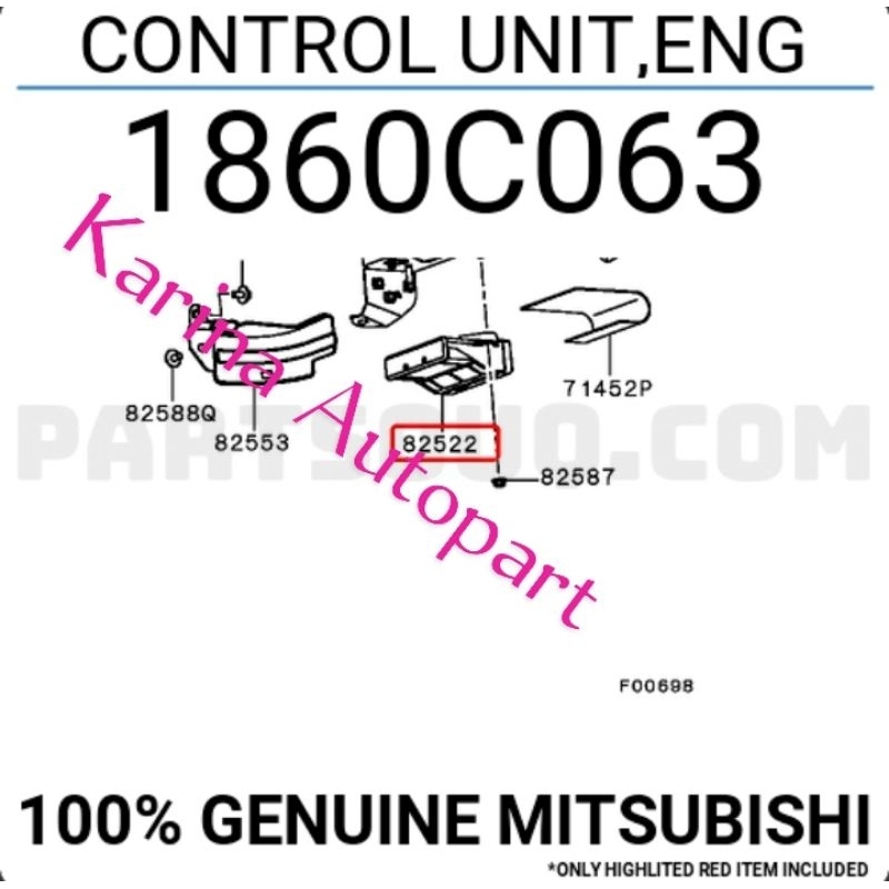 ECU komputer Control Unit Engine Mirage Original Mitsubishi 1860C063