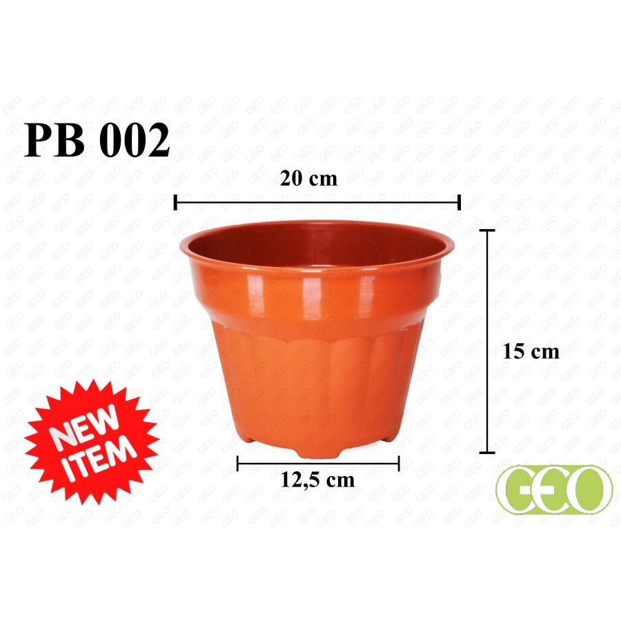 Pot Bunga 20 / Pot tanaman cokelat / Pot plastik / pot tanaman