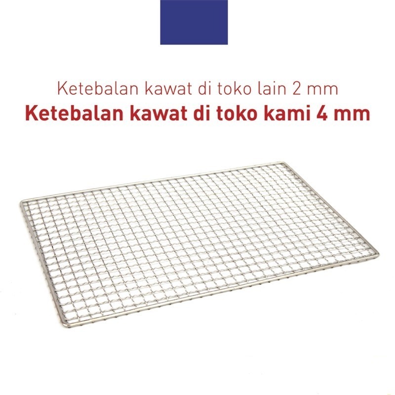 KAWAT PANGGANGAN TEBAL TAHAN API DAN ANTI KARAT ALAT PANGGANGAN BBQ IKAN AYAM BAKAR DAGING SEAFOOD H