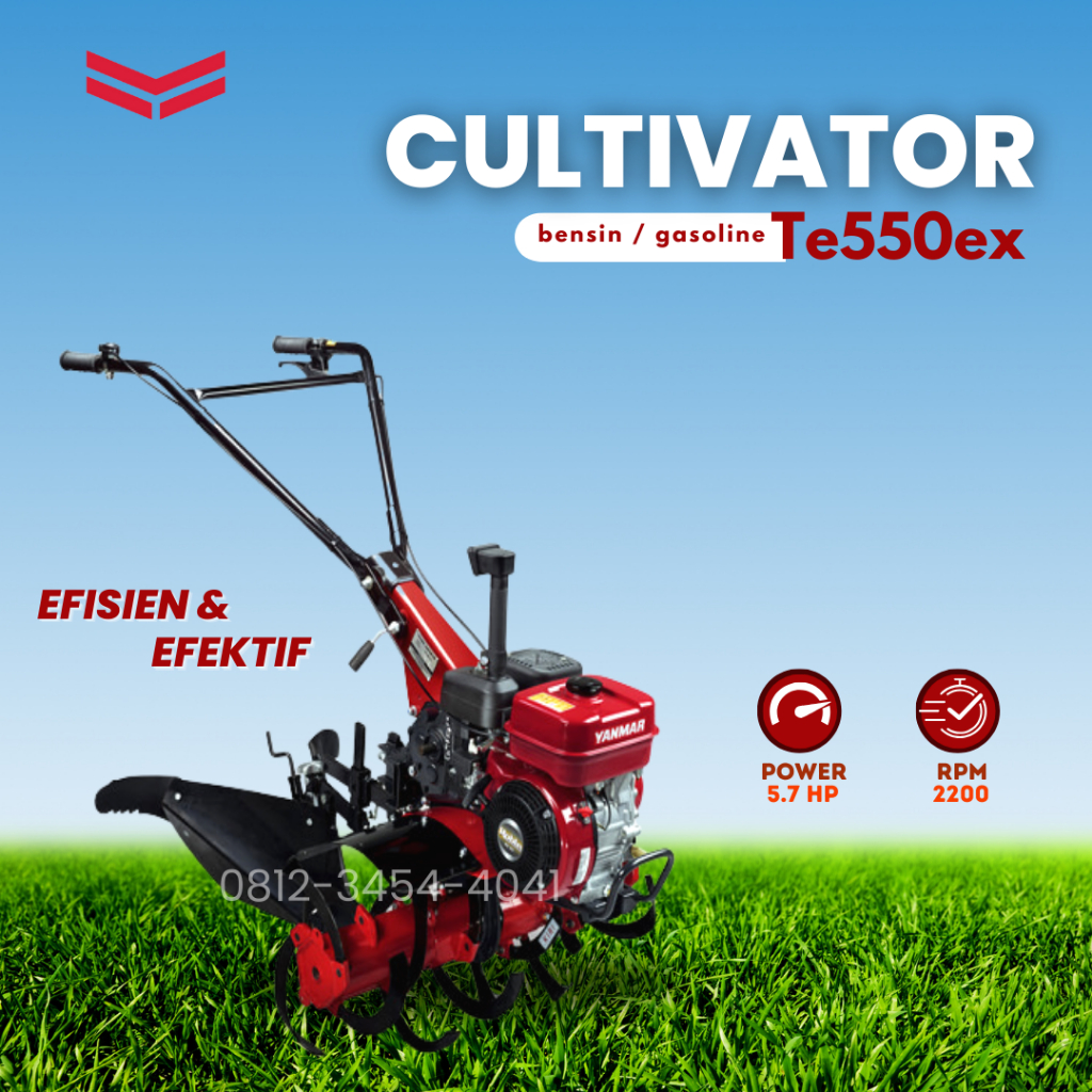 Mini Traktor Cultivator Yanmar Te550ex Mesin Kultivator Tiller