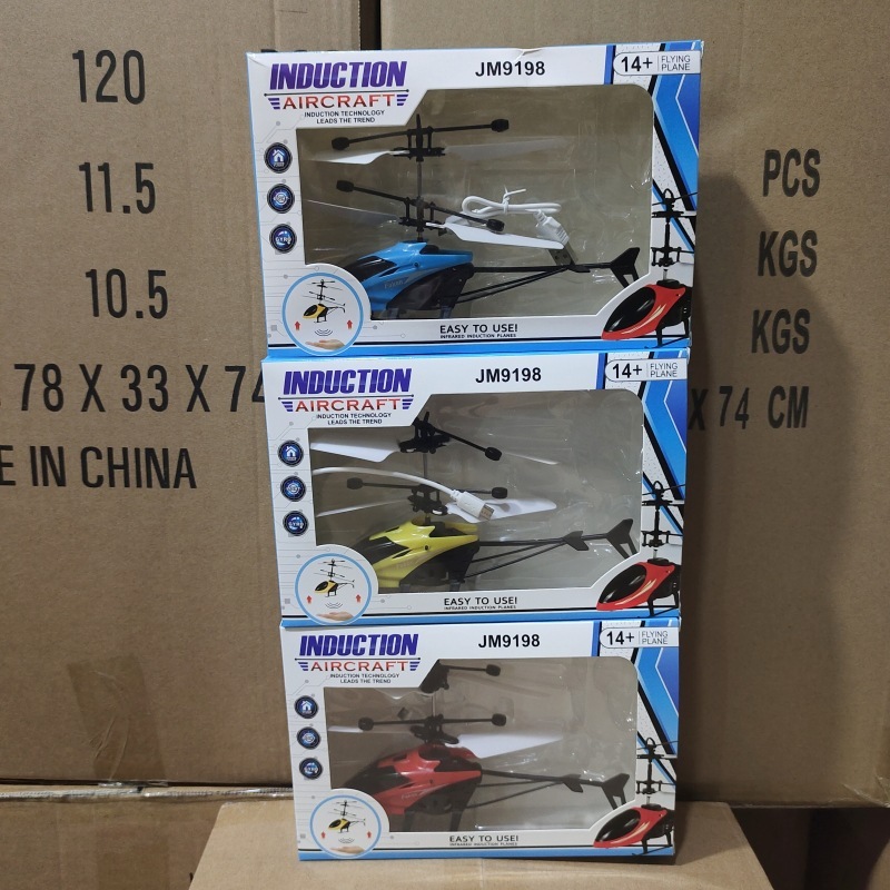 RC Remote Control mainan pesawat helikopter terbang bisa pakai sensor tangan dan remote control ,