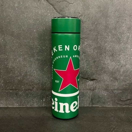 Tumbler Botol Minum 500mL Heineken (LED Display)