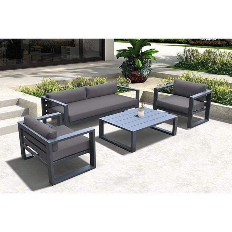 SET KURSI SOFA BESI OUTDOOR MINIMALIS MODERN FORMASI 3211+ MEJA
