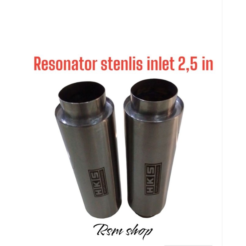 resonator mobil inlet 2,5 in stenlis anti karat