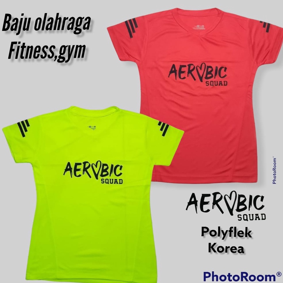 Terlaris Baju senam wanita kaos atasan olahraga fitness aerobic voli gym wanita Model Baru