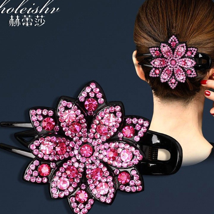 Produk JEPIT HIASAN RAMBUT KOREA PERMATA PESTA HIASAN SANGGUL KOREA  Jepit bunga hiasan rambut Jepit