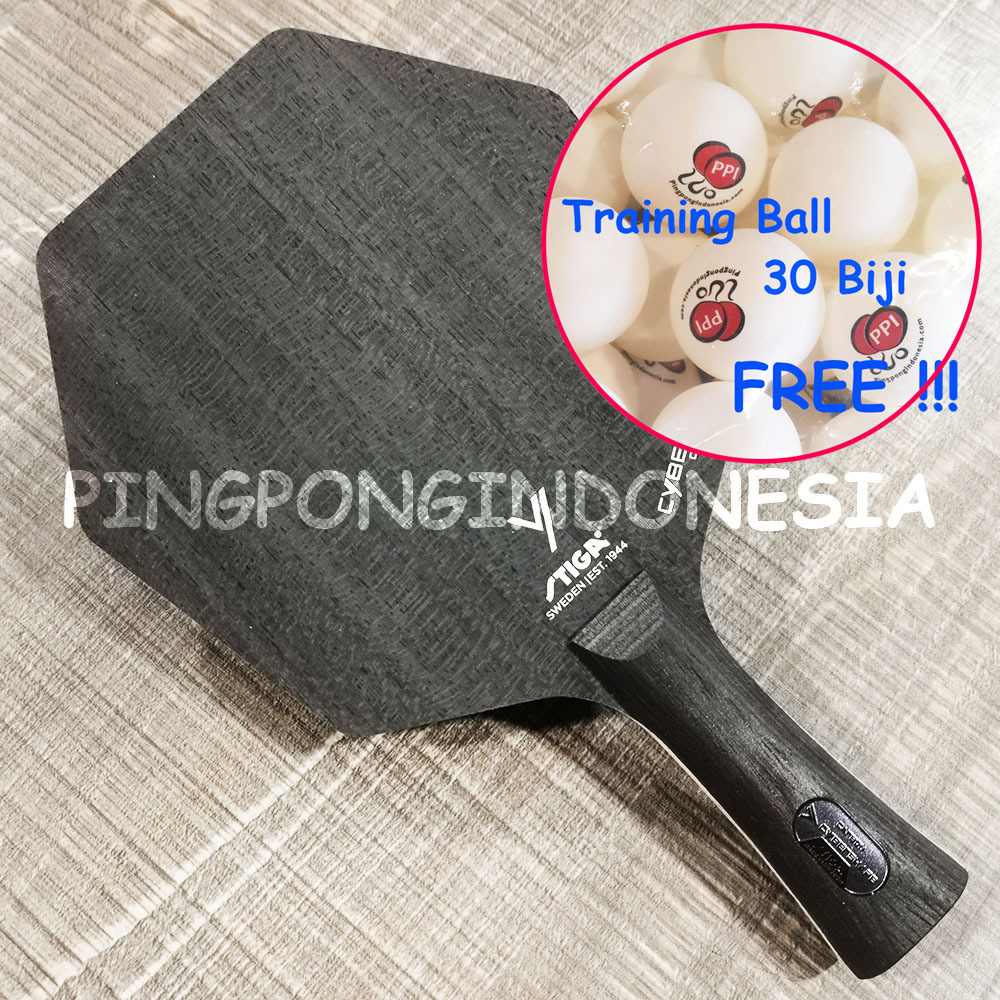 Stiga Cybershape Carbon - Kayu Pingpong Bet Tenis Meja Blade Bat