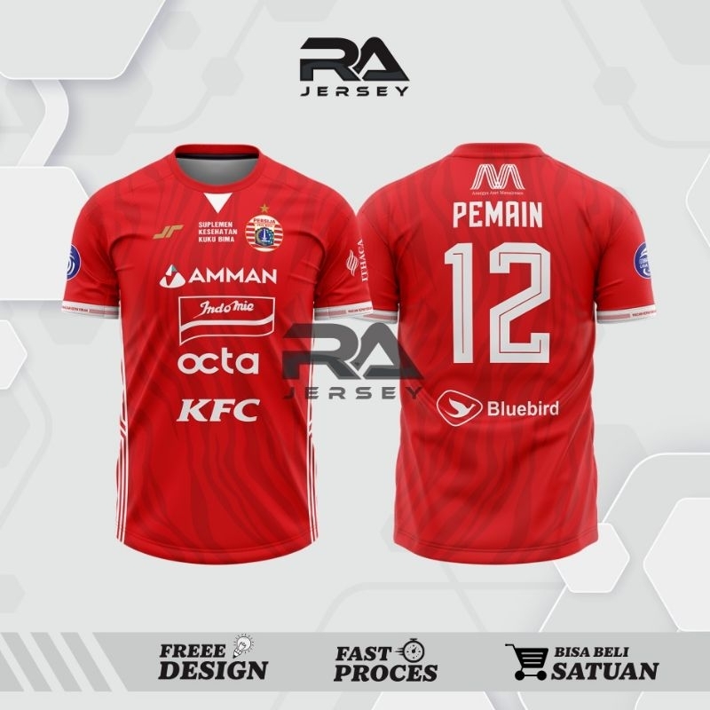 JERSEY SEPAK BOLA PERSIJA FULL PRINTING