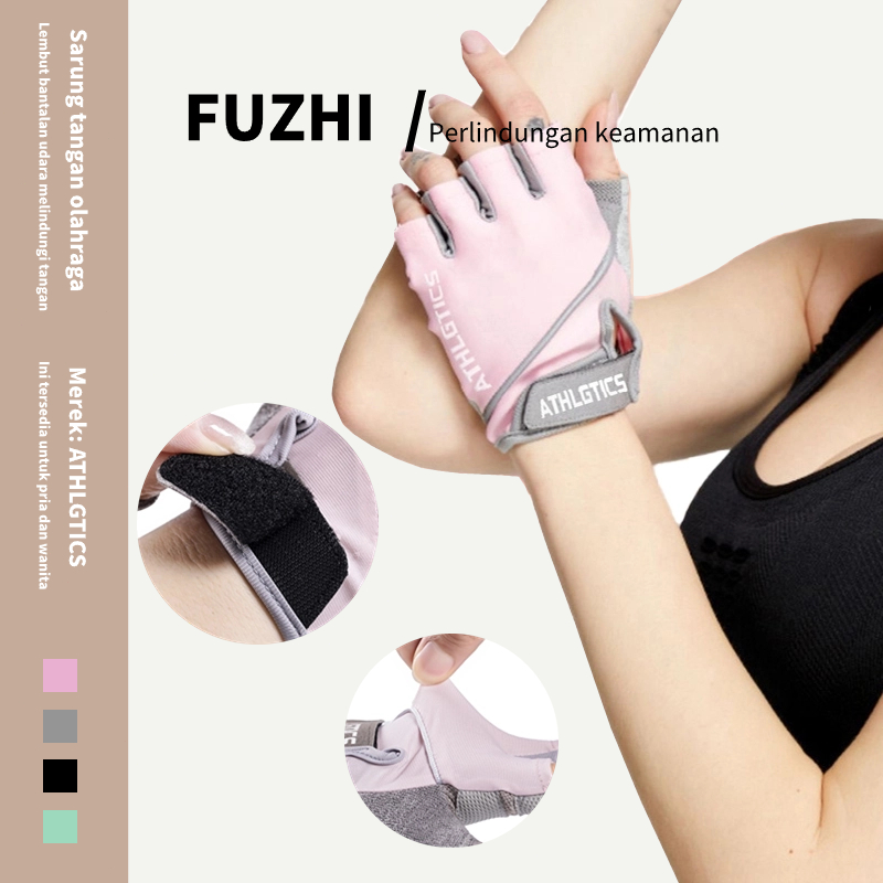 Sarung Tangan Gym Wanita/Sarung Tangan Olahraga/Gloves Gym/Sarung Tangan Anti Slip