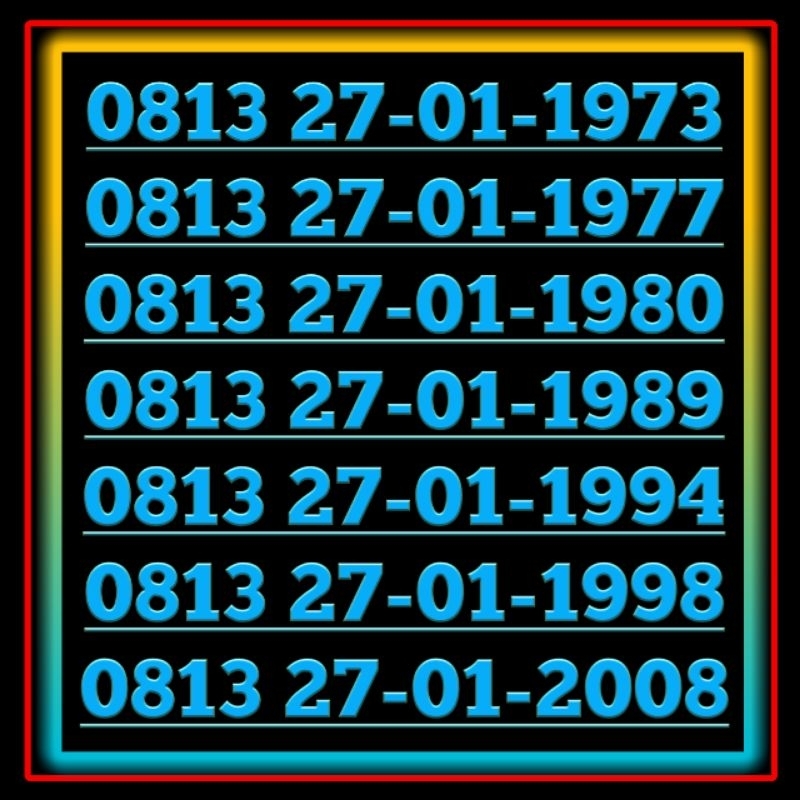 Nomor cantik premium Telkomsel spesial edition varian tanggal lahir exsclusive berkualitas