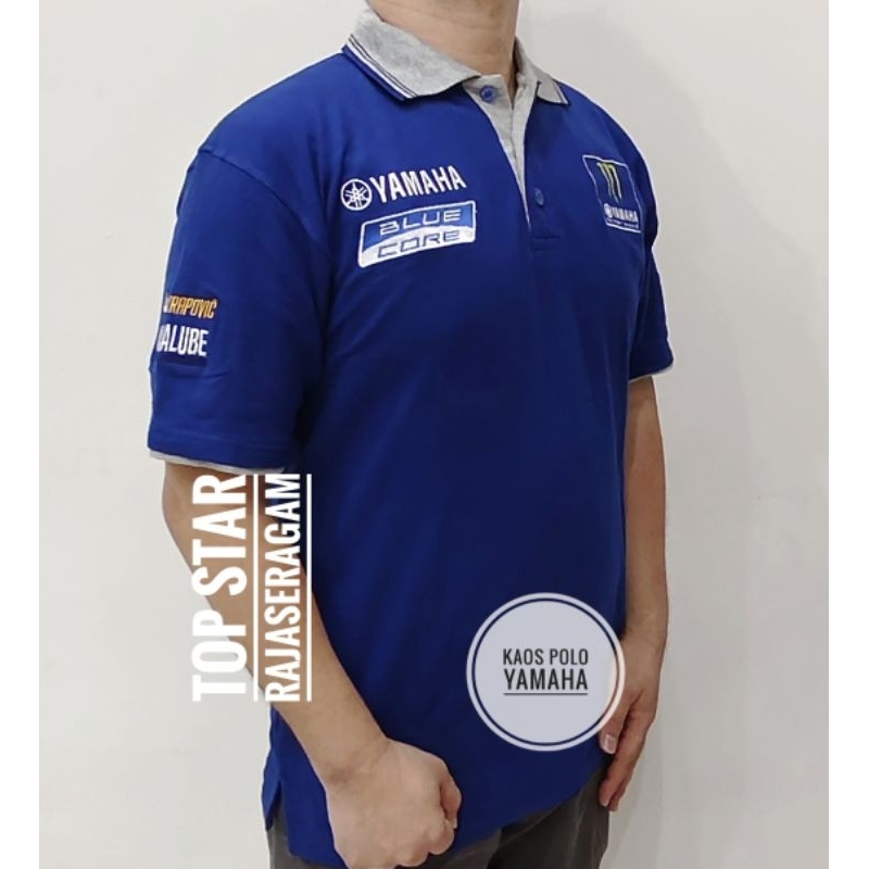 Baju Kaos Polo Kerah Yamaha Bordir Katun Otomotif PREMIUM Komunitas Racing Motogp F1