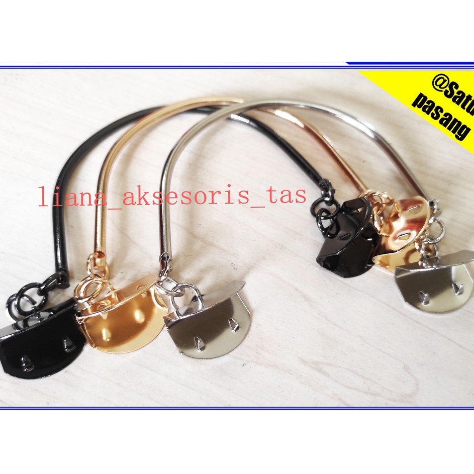 Super Promo HANDLE TAS BESI JEPIT  1 PASANG  GAGANG TAS BESI IMPOR Paling Popular