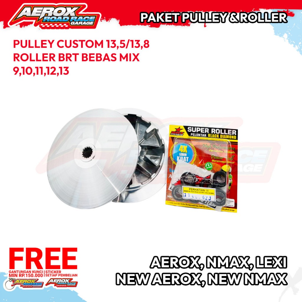 PAKET Pulley Custom Roller BRT Aerox Nmax Lexi NEW Aerox / Nmax