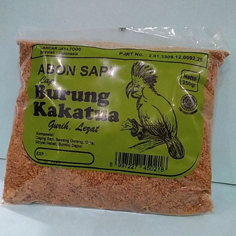 

PROMORK3F ABON SAPI CAP BURUNG KAKATUA 225gr AR7