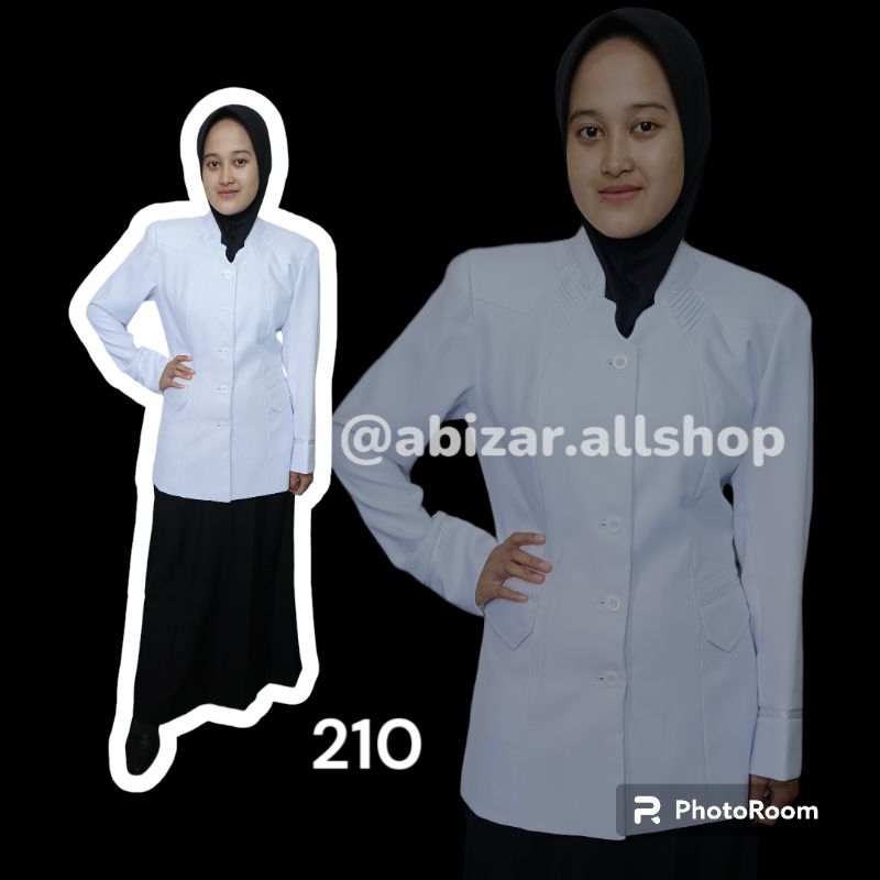 ATASAN BAJU BLAZER SERAGAM DINAS WASKAT PEMDA PNS GURU PDH WARNA PUTIH POLOS KODE 209 210  ATASAN SA
