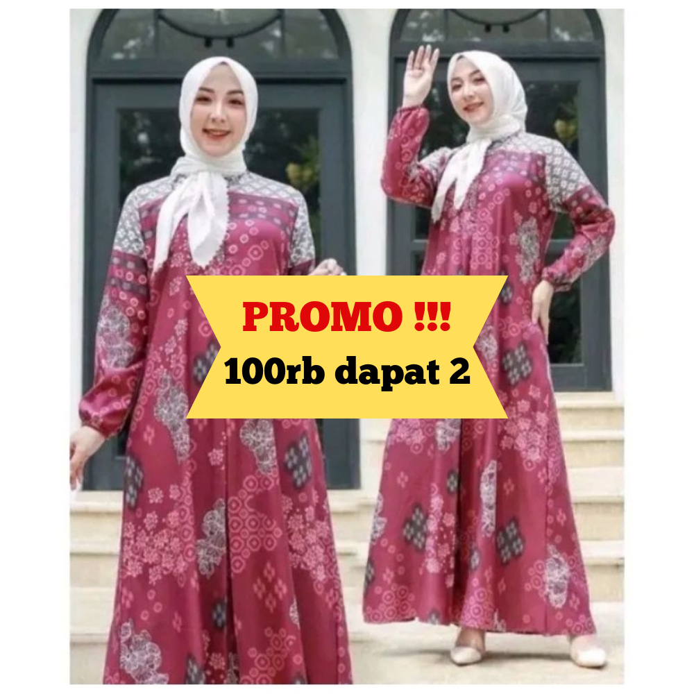 Gamis Motif Terbaru Motif Bunga Sakura Malaysia All Model Homey Dress Mewah Hijab Ori Terbaru Wanita