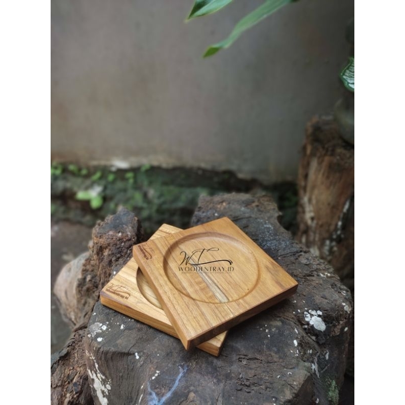 WOODEN COASTER/TATAKAN GELAS/ALAS GELAS/TATAKAN GELAS KAYU/ALAS KAYU/ALAS KAYU JATI/TATAKAN GELAS JA