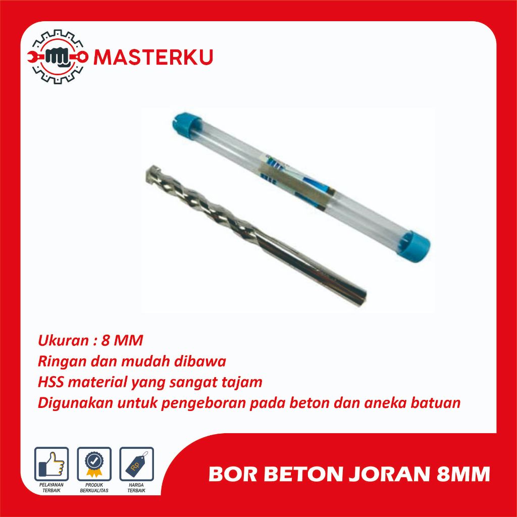 Bor Beton Joran 8 mm / Mata Bor Beton