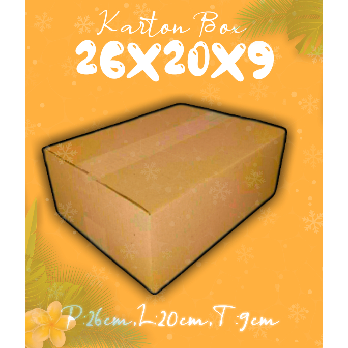 

KARTONBOX 26X20X9 (KARDUS PACKING/KARDUS MURAH/KARDUS MINI)
