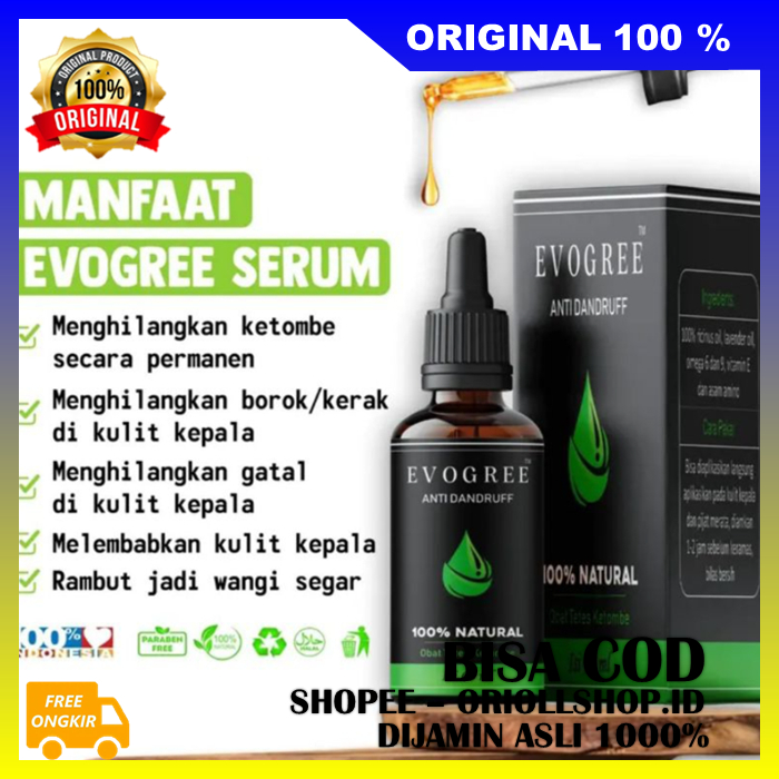 Evogree Serum Anti Ketombe Obat Ketombe Berkerak Dan Gatal Ampuh Evogree Anti Dandruff 100% ASLI