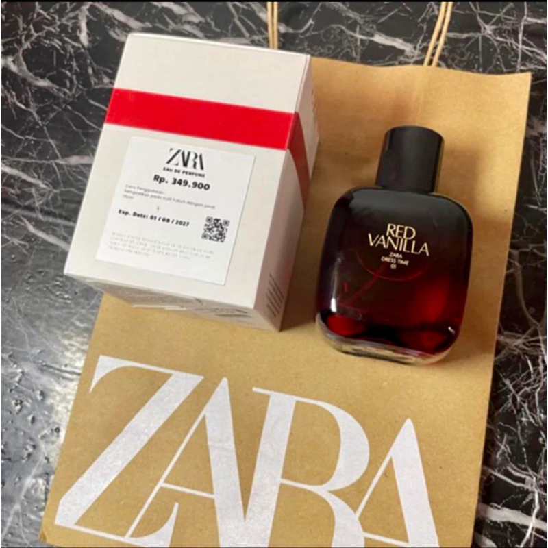 Parfum Zara RED VANILA 90ml Original Eropa + paper bags zara