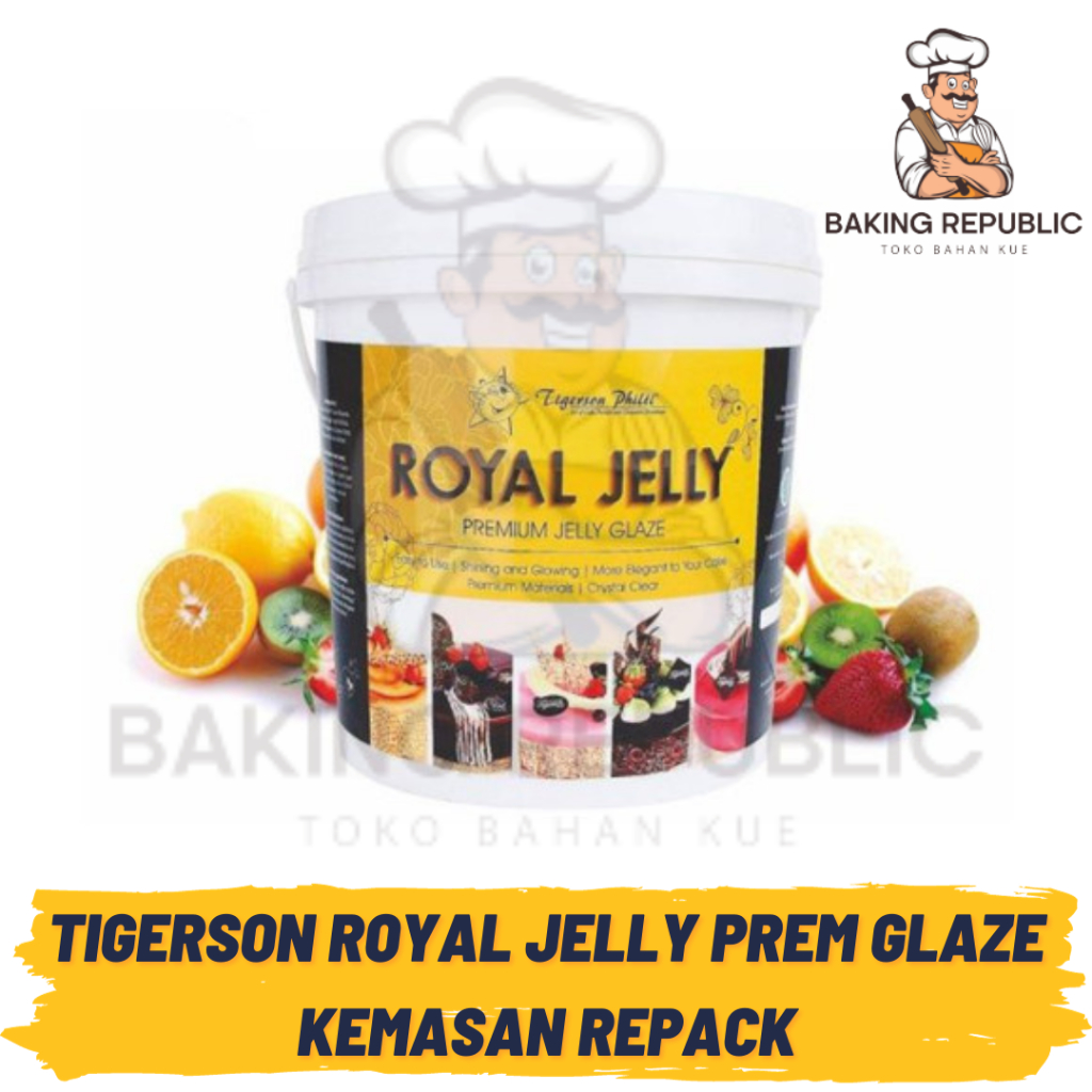 

TIGERSON ROYAL JELLY PREMIUM | GLAZE BUAH | GLAZE KUE | KEMASAN REPACK | 250 GRAM | 500 GRAM | 1 KG | OLESAN BUAH MENGKILAP