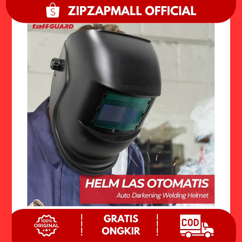 Helm Las Otomatis Auto Darkening Welding Helmet / Helm las Full face otomatis darkening layar kaca p