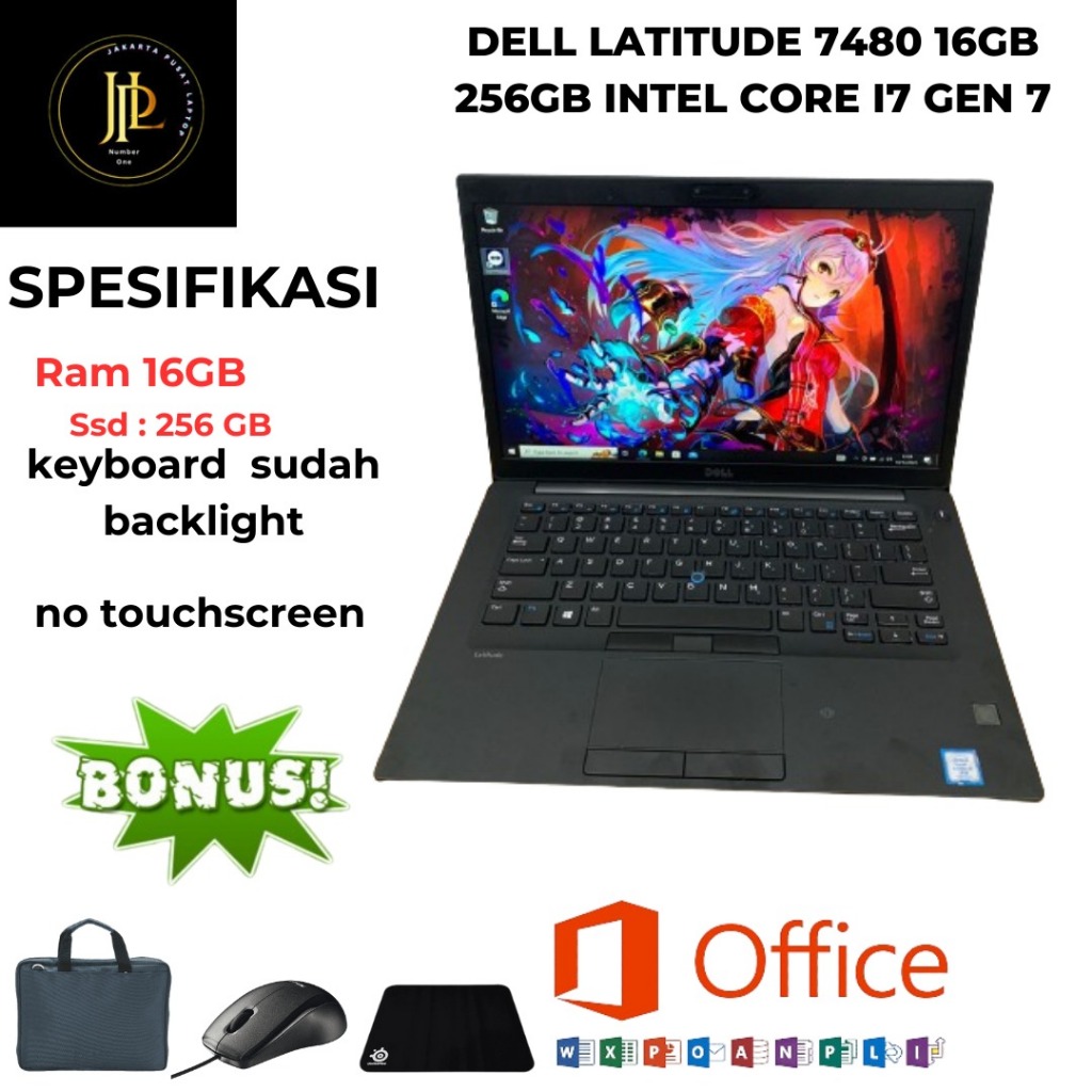 DELL LATITUDE 7480 16GB 256GB INTEL CORE I7 GEN 7