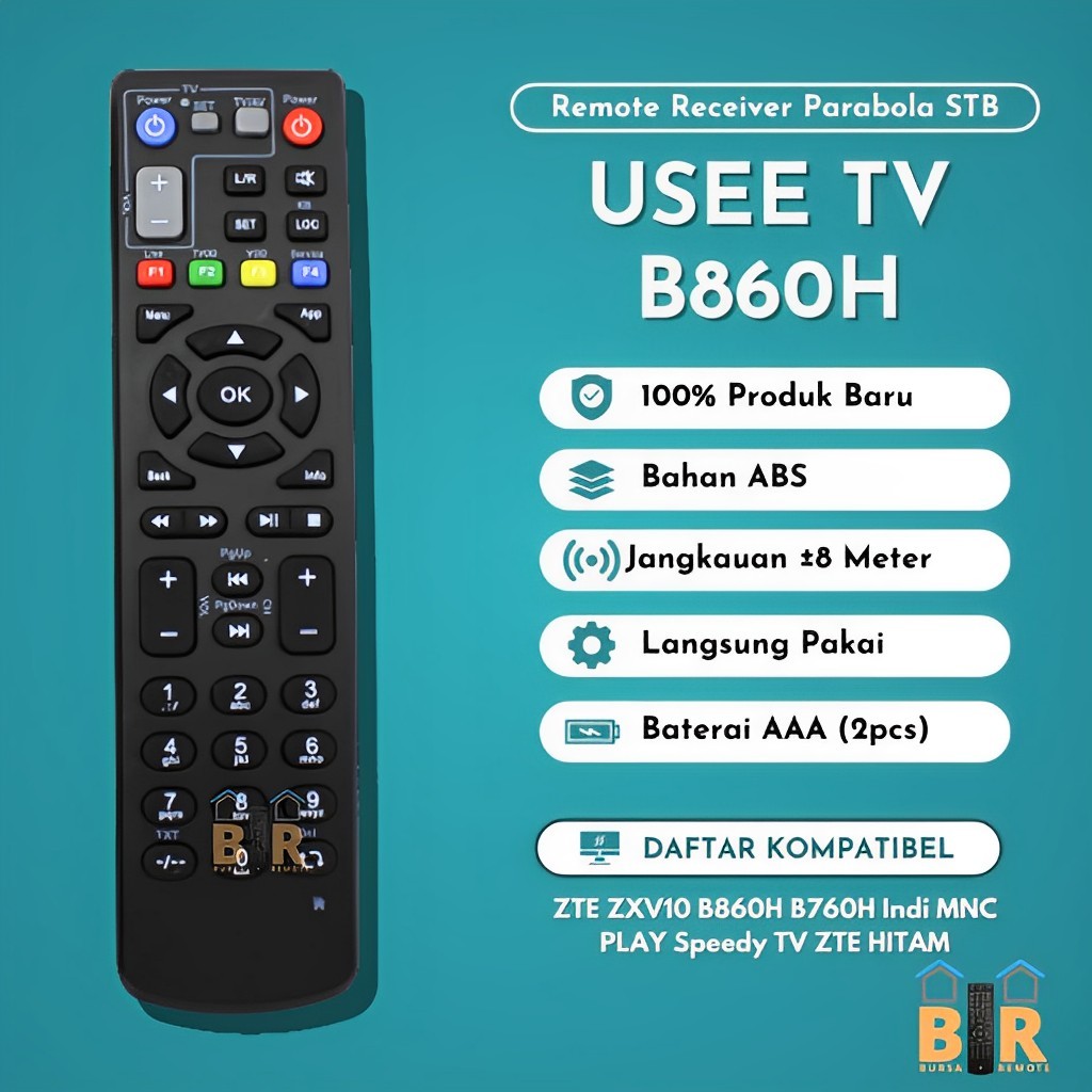 Remot / Remote Receiver Stb Android Tv Box Zte Zxv10 B860H B760H Indi Mnc Play Speedy Tv Zte Hitam /