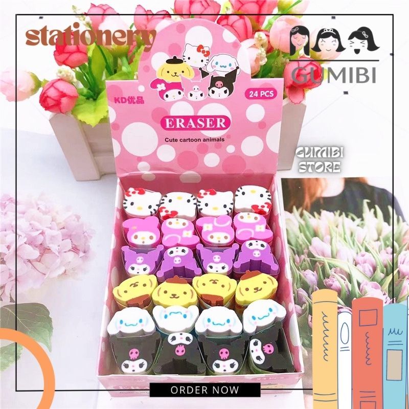 

PENGHAPUS SANRIO PENGHAPUS LUCU BENTUK KUROMI CINNAMOROL SETIP KARET HAPUSAN PENSIL SANRIO LUCU