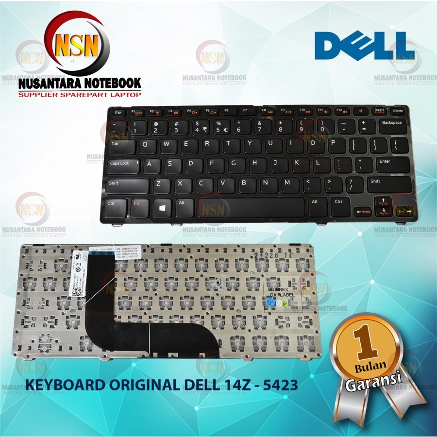 Keyboard Laptop Dell Ultrabook Inspiron 14Z-5423 14Z-3360 14Z-N411Z