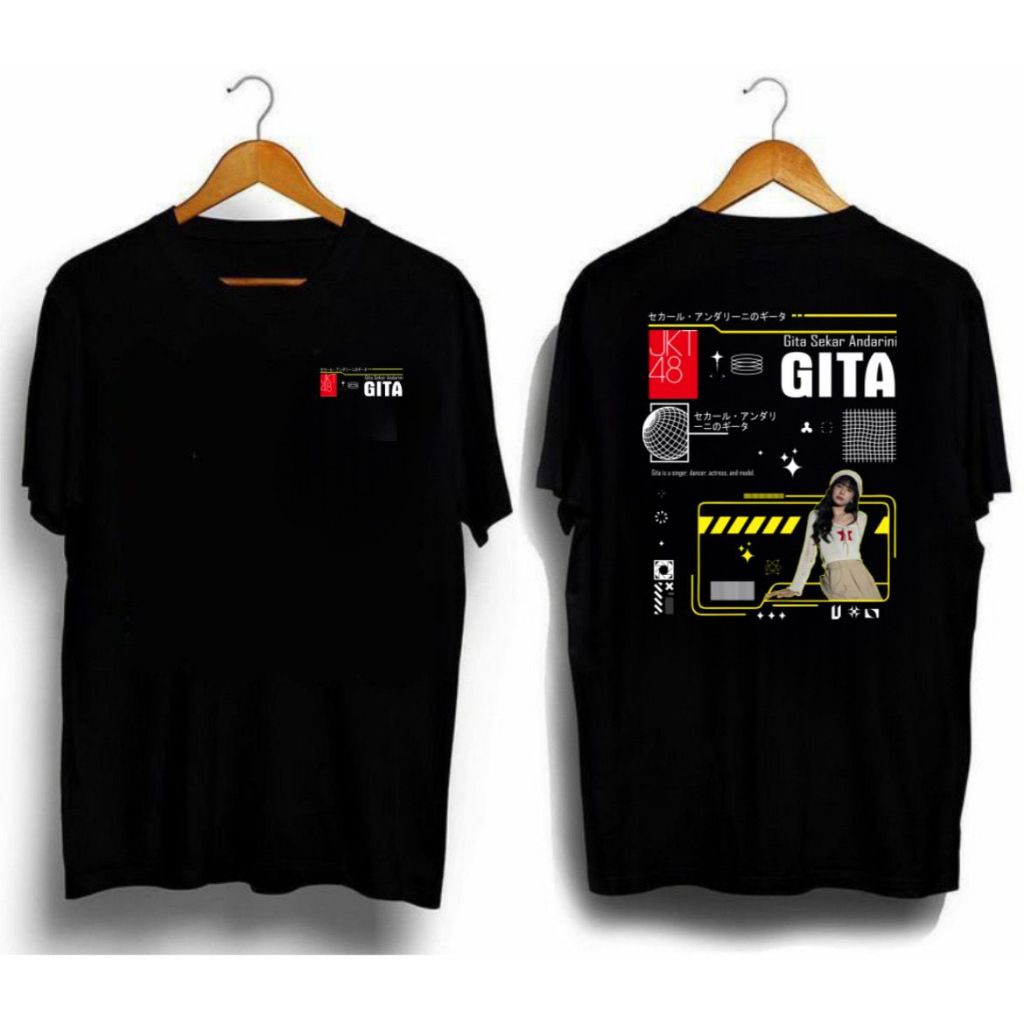 KAOS JKT48 GITA MEMBER JKT48 T-SHIRT COTTON COMBED 24s DISTRO