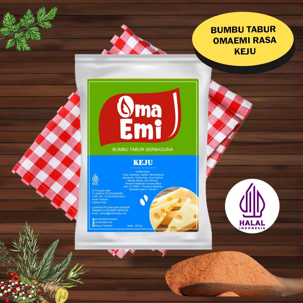 

Bumbu Tabur Rasa Keju Untuk Tabur Snack/Keripik/Camilan kemasan 250 gr Halal Food Grade