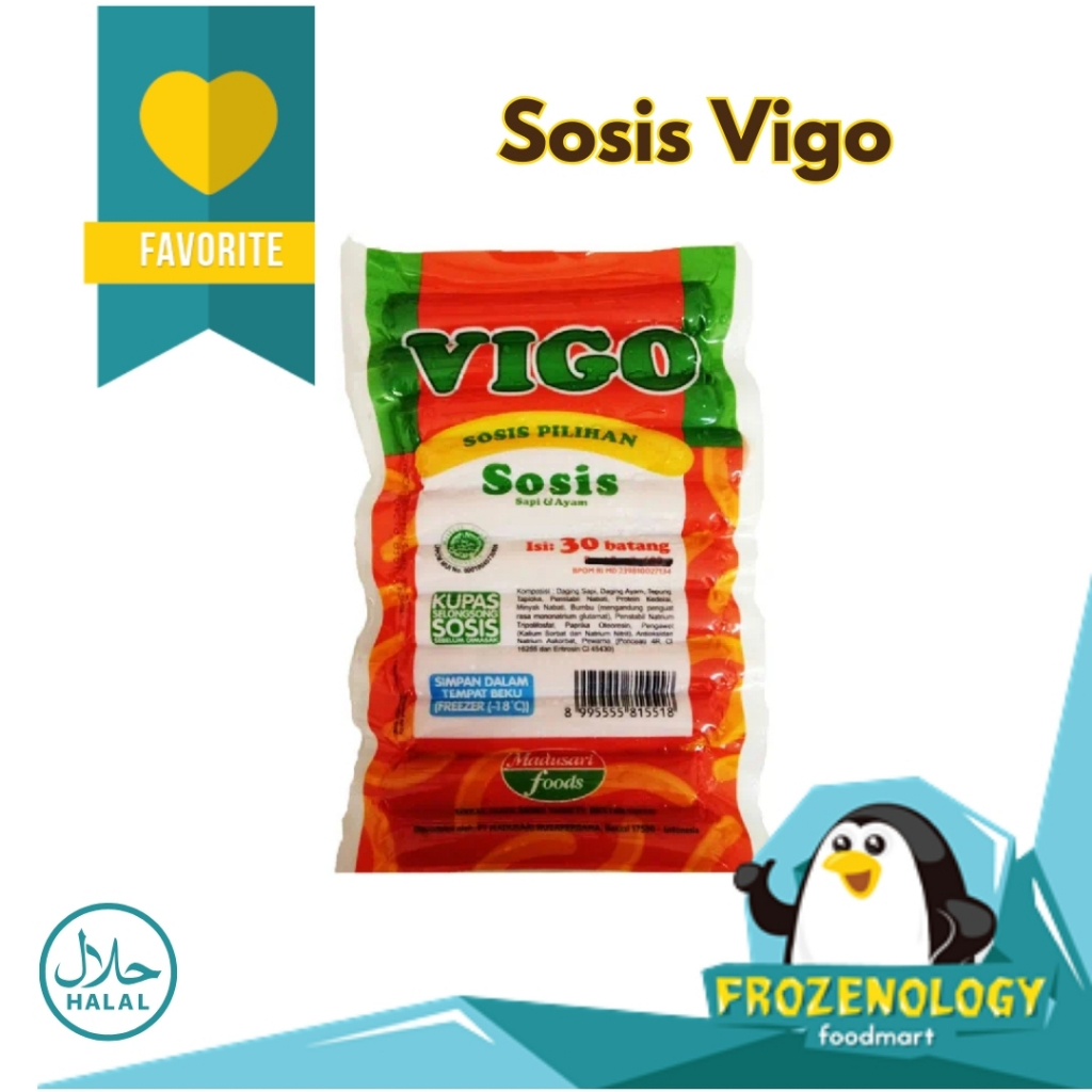 

VIGO Sosis Isi 30 pcs | Sosis Sapi & Ayam 500gr