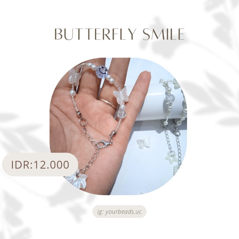 BEADS BRACELET BUTTERFLY SMILE