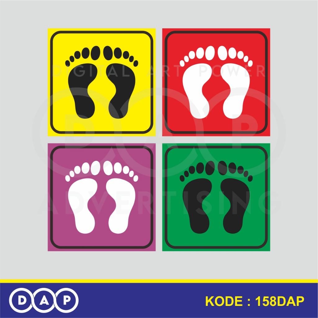 

158 - STIKER TANDA POSISI BERDIRI - VYNIL - TERBAIK