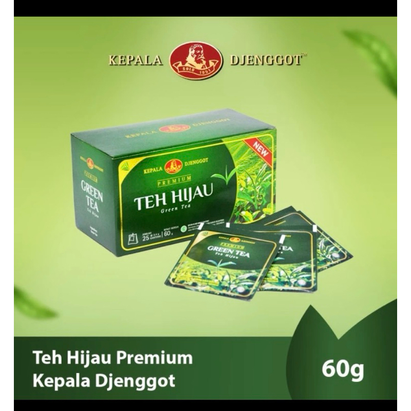 

Teh Hijau Green Tea Premium Kepala Djenggot 60 gr (Kemasan baru 50gr)