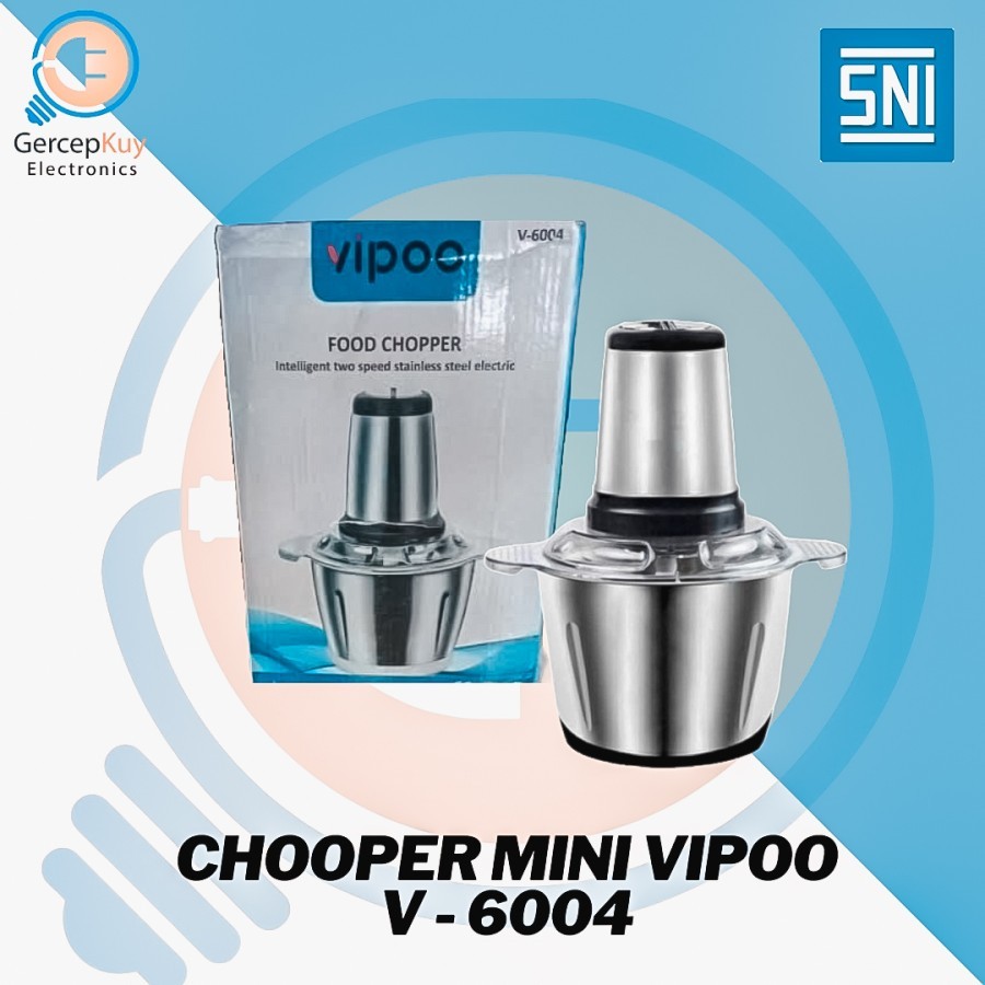 FOOD CHOOPER MINI VIPOO V - 6004 / PENGGILING DAGING STAINLESS