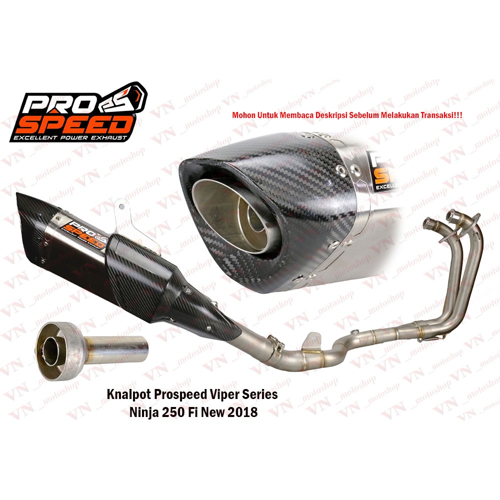 Knalpot Prospeed Viper Series New Ninja 250 Ninja 250 Fi Fullsystem