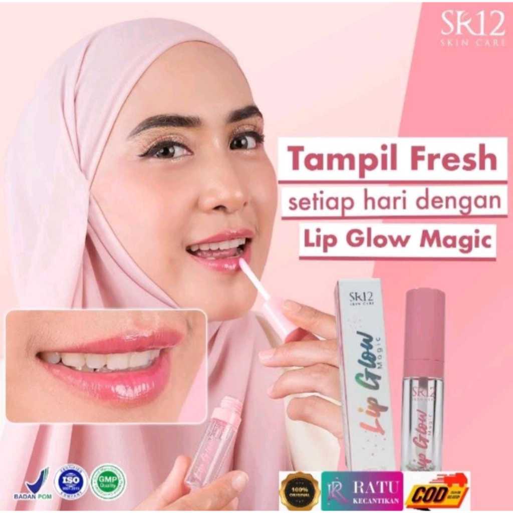 Lip Glow Magic SR12/Lip Serum Perona Bibir Pink Alami Skincare/BPOM