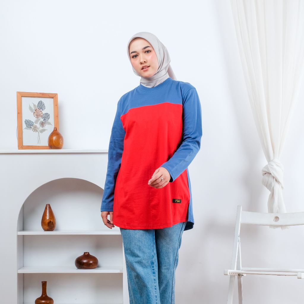 Atasan Panjang Wanita Kaos Panjang Wanita Atasan Kaos Panjang Wanita Kaos Panjang Muslimah Combed 24