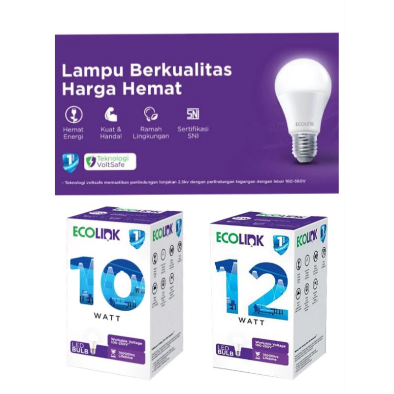 Ecolink / Lampu / EcolinkLed Bulb Lampu Bohlam 10 Watt