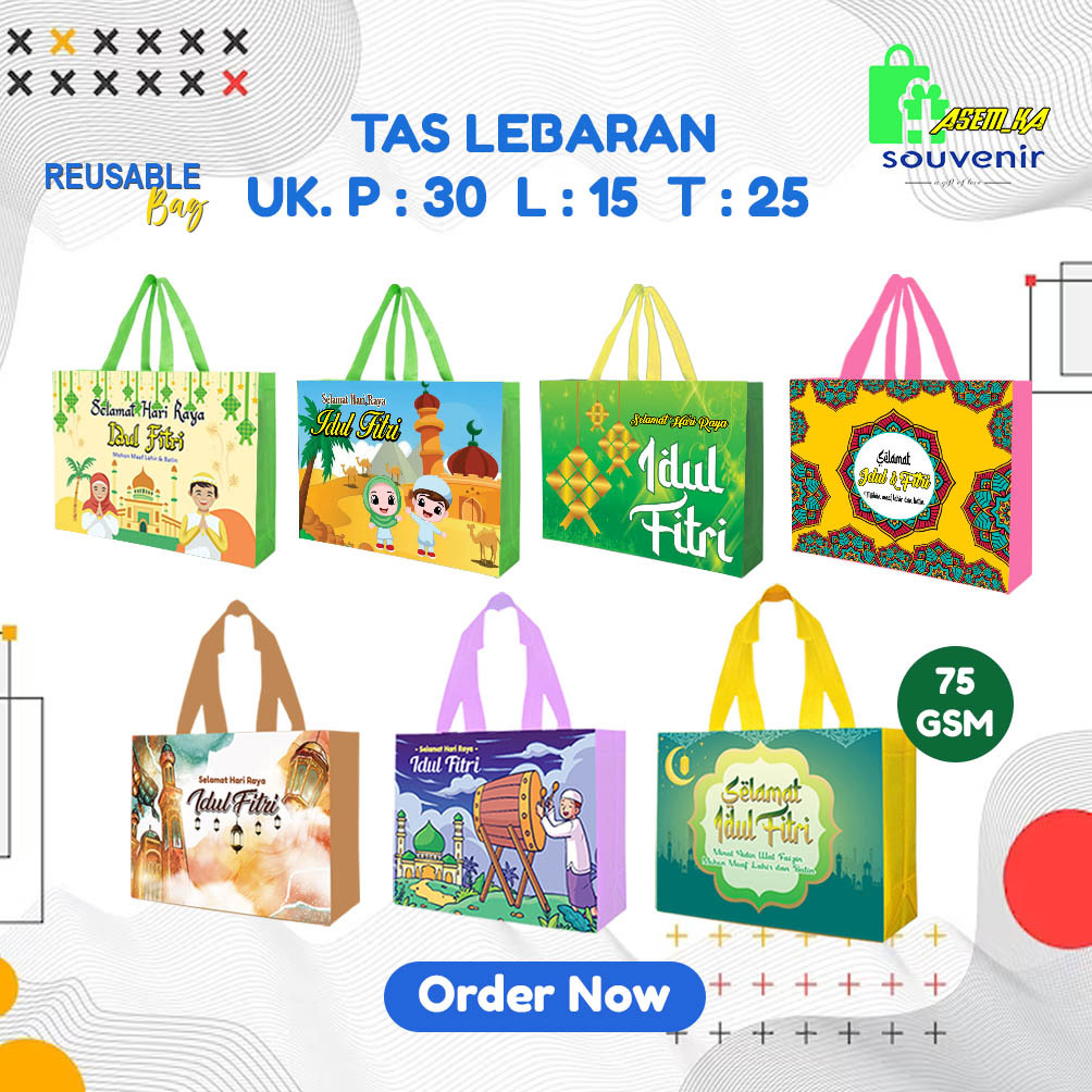 

TAS PARCEL BINGKISAN LEBARAN IDUL FITRI TEBAL 75 GSM UK 30 X 15 X 25 SIAP KIRIM