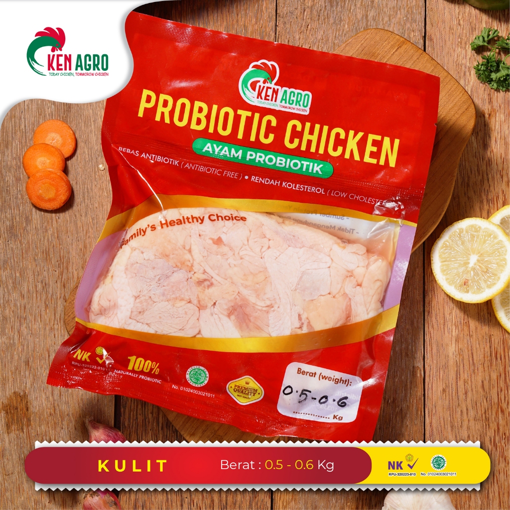 

Ken Agro Ayam Probiotik Kulit 0.5-0.6 kg Frozen