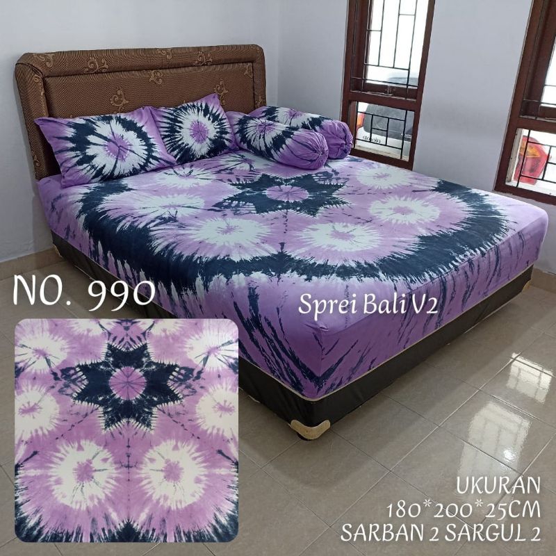 sprei bali tie dye ukuran 200 / sprei katun / sprei dingin / sprei kekinian murah / gudang sprei bal