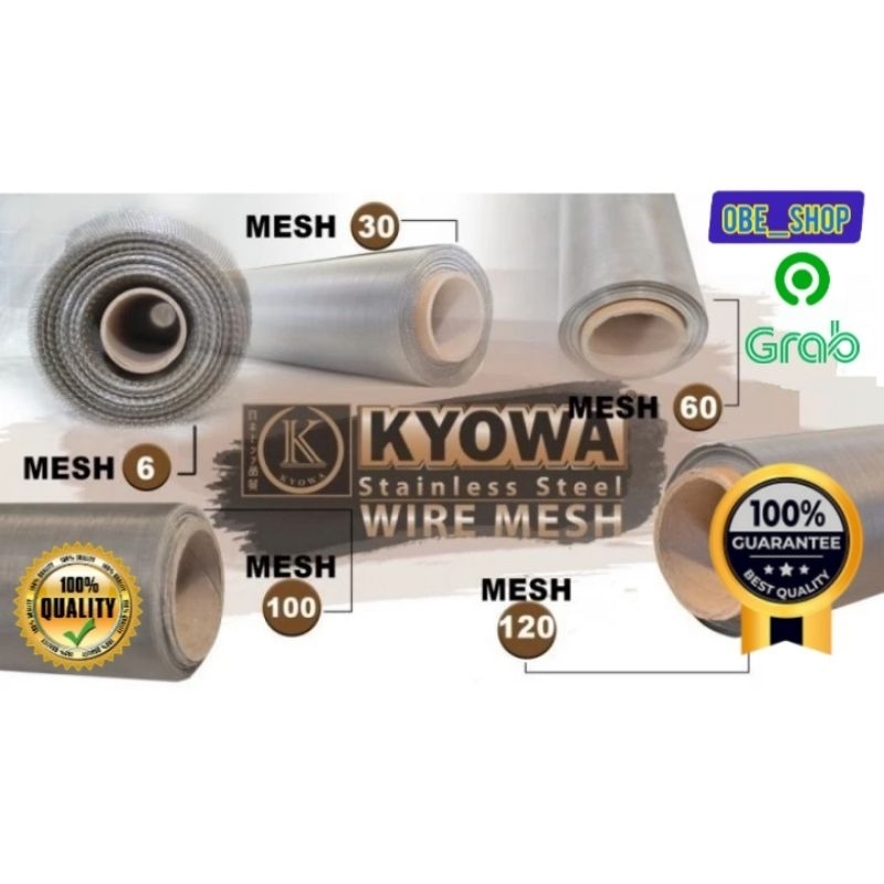 Kasa Nyamuk Kawat Kassa Nyamuk SS 304 × 0.28 mm x1mtr Wiremesh Stainless 1 roll