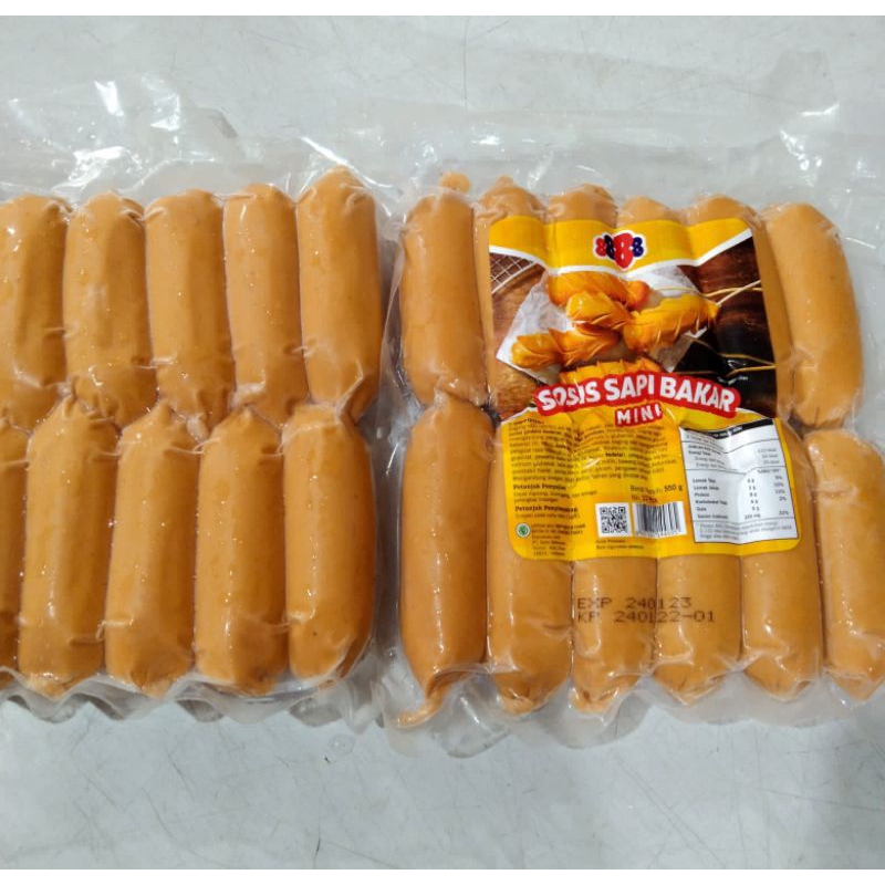 

Sosis Bakar Sapi 888 Mini isi 13 biji 500gr